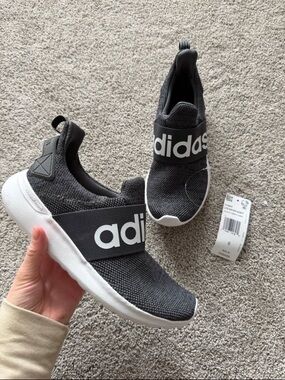 NEW Adidas Grey Cloudfoam Comfort Tennis Shoes- Size 6